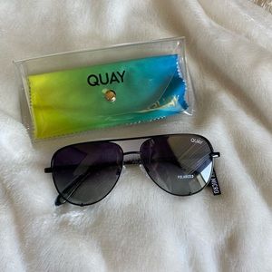 !NEW WITH TAGS! QUAY AUSTRALIA HIGH KEY MICRO POLARIZED FADE LENS SUNGLASSES